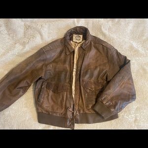 Global Identity G-III vintage brown leather jacket